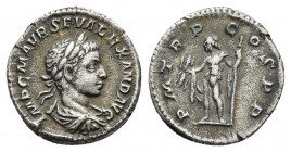 Severus Alexander - Jupiter Denarius 222 AD. Rome mint. 
Obv: IMP C M AVR SEV ALEXAND AVG legend with laureate, draped and cuirassed bust right. 
Rev:...
