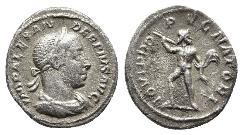 Severus Alexander AD 222-235. Rome. Denarius AR.
Obv: IMP ALEXANDER PIVS AVG, la...