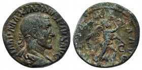 Maximinus I, 235 – 238. Sestertius AD 236. Æ.
Obv: IMP MAXIMINVS PIVS AVG Laureate, draped and cuirassed bust r. 
Rev: VICTO – RI – A AVG S – C Victor...
