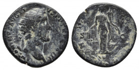 Antoninus Pius (138-161), Dupondius, Rome, AD 140-144 AE.
Obv: ANTONINVS AVG - PIVS P P COS III, radiate bust r.
Obv: A - NNO - NA AVG, Annona standin...