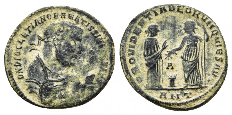 Diocletian Æ Nummus. Antioch, circa AD 306. 
Obv: D N DIOCLETIANO BAEATISSIMO SE...
