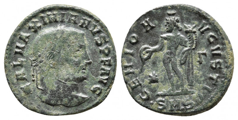 Galerius. Æ Nummus. Serdica, AD 307-308. 
Obv: GAL MAXIMIANVS PF AVG, laureate h...