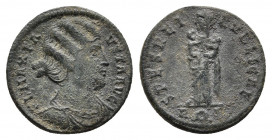 FAUSTA, daughter of Maximianus, wife of Constantine, AE follis, Rome, A.D. 326.
Obv: Draped bust to right of Fausta, around FLAV MAX FAVSTA AVG.
Rev: ...