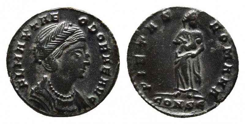 Theodora (wife of Constantius I) Æ. Constantinople, AD 337-340. 
Obv: FL MAX THE...