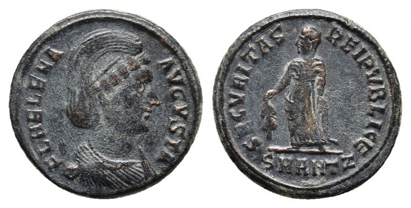 Helena Æ Nummus. Antioch, AD 327-328. 
Obv: FL HELENA AVGVSTA, diademed and mant...