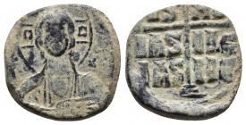 Anonymous, attributed to Romanus III or Michael IV (1028-1034 or 1034-1041) AE follis. 
Obv: +EMMA - NOVHA / IC - XC - Nimbate bust of Christ facing, ...