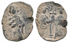 Constantine X Ducas and Eudocia (1059-1067) Constantinople, Follis Æ
Obv: + EMMA-NOVHΛ Christ standing facing on footstool, wearing nimbus and holding...
