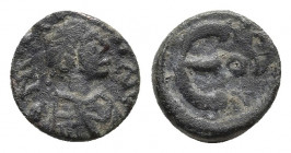 Anastasius I, 491-518. Pentanummium. Bronze. Antiochia, 498-518. 
Obv: Diademed, draped, and cuirassed bust of Anastasius to right; above, cross. 
Rev...