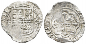 Potosi Silver Cobs 
Potosi, Bolivia, cob 8 reales, S-P26; KM-19a; Cal-145

Weight: 27.24 g.
Diameter: 37 mm.