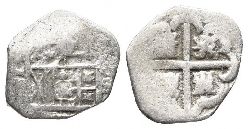 Cob, 2 reales. To identify further.

Weight: 5.50 g.
Diameter: 21.5 mm.
