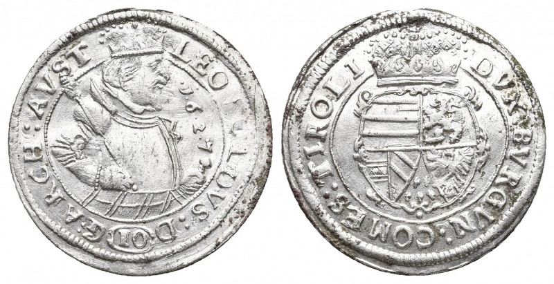 AUSTRIA. Leopold V (Archduke, 1619-1632). 10 Kreuzer (1627). Hall.
Obv: LEOPOLDV...