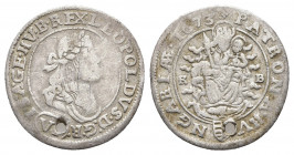 HABSBURG, Leopold I. 1657 - 1705
VI Kreuzer, 1673 KB. Kremnitz. Her. 1247

Weight: 2.39 g.
Diameter: 25 mm.