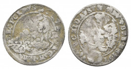 HABSBURG, Leopold I. 1657-1705. 
3 Kreuzer (Groschen) 1696 CB, Brieg; Her. 1544

Weight: 1.63 g.
Diameter: 20 mm.