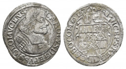 House of Habsburg | RDR Austrian Cleric coins, House of Habsburg 3 Kreutzer 1670. Olomouc, Charles II Liechtenstein (1664-1695)

Weight: 1.25 g.
Diame...