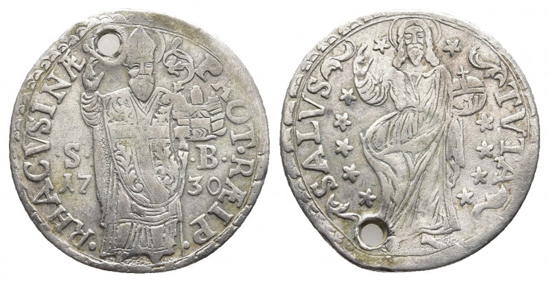 Republic of Ragusa (Croatia). 1 Perpero = 12 Grosetti (1/5) 1730. Silver. KM# 7....