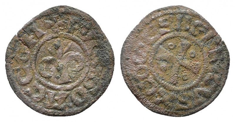 Crusaders, Latin Kingdom of Jerusalem. Henry of Champagne CU Pougeoise. Acre, AD...