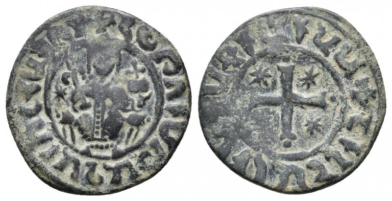 Cilician Armenia, Hetoum I (1226-1270) AE Tank. Sis. 
Hetoum seated facing on th...
