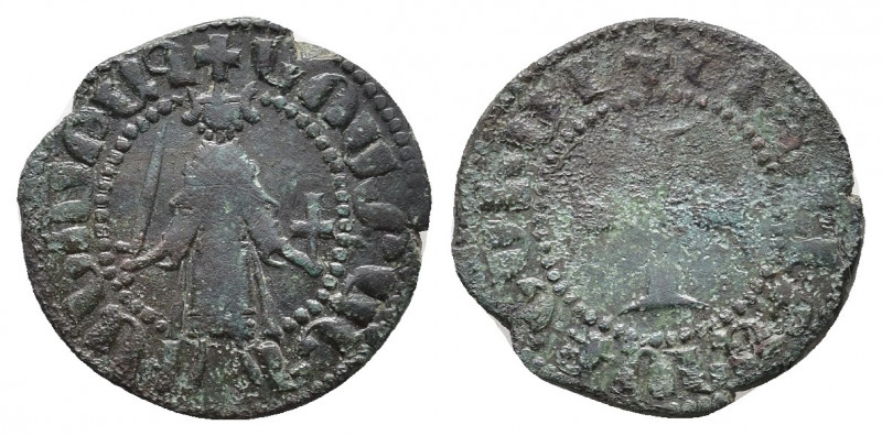 ARMENIA. Gosdantin I (1298-1299). Ae Kardez. Sis.
Obv: Godstantin standing facin...