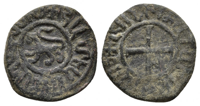 ARMENIA. LEVON II, 1270-1289. Kardez. Cross. 
Rv. Lion walking l. 
Bed. 1567-156...