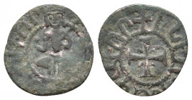Armenian Kingdom, Cilician Armenia. Levon III. 1301-1307. AE kardez.
Levon seated facing on throne decorated with lions, holding cross and staff 
Cros...