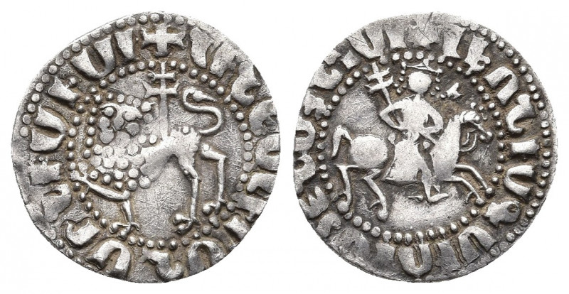 ARMENIA, Cilician Armenia. Royal. Levon II , 1270-1289. Tram 
King right on hors...