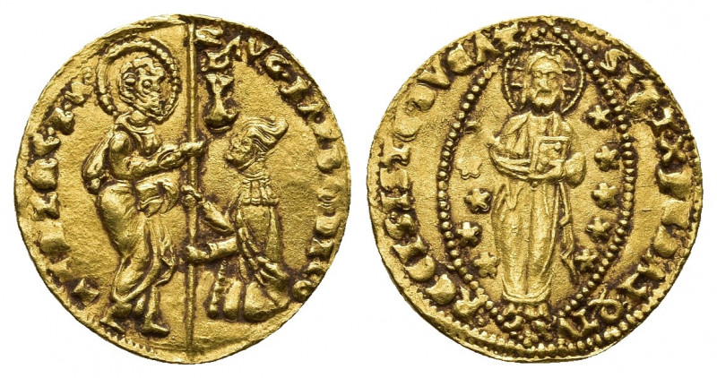 ITALY. Venezia (Venice). Agostin Barbarigo, 1486-1501. Ducato Gold.
Obv: AVG BAR...