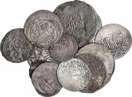 Lote 18 monedas islámicas. Diferentes épocas y dinastias. AR. Contiene Timuridas (6), Ilkhanidas (10) Khwarezm, Jalayridas, Rasulidas de Yemen. A EXAM...