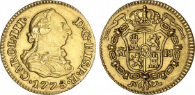 1/2 Escudo. 1778. MADRID. P.J. 1,75 grs. (Levísimas rayitas en anverso). AC-1267. EBC.