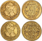 Lote 2 monedas 1/2 Escudo. 1783 y 1784. MADRID. J.D. AC-1275, 1277. MBC-.