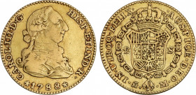 1/2 Escudo. 1788/1. MADRID. M/P.J. 6,75 grs. Rectificación de fecha solo visible en la parte inferior derecha del 8. AC-1574. MBC.