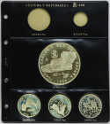 Serie 4 monedas 2.000 (2), 5.000 y 10.000. 1996. CULTURA Y NATURALEZA. AR. III Serie completa en plata: Osos, Lobos, Parc Güell y las Florestas de Goy...