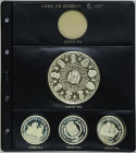 Serie 4 monedas 2.000 (3) y 10.000 Pesetas. 1997. III CENTENARIO CASA DE BORBÓN. AR. I Serie completa en plata: Fernando VI, Felipe V, Luis I, Retrato...