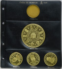 Serie 4 monedas 2.000 (3) y 10.000 Pesetas. 1999. III CENTENARIO CASA DE BORBÓN. AR. III Serie completa en plata: Isabel II, Alfonso XII, XIII y Famil...