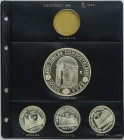 Serie 4 monedas 2.000 (3) y 10.000 Pesetas. 1999. AÑO JUBILAR COMPOSTELANO. AR. Catedral Santiago, Silo de Carlomagno, San Martín de Fromista y Puerta...