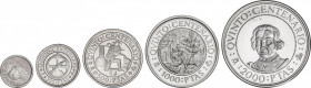 Serie 5 monedas 100, 200, 500, 1.000 y 2.000 Pesetas. 1989. AR. I Serie. En estuche original con certificado. FDC.