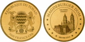 3.000 Francos. (2020). AU. Sachsen-Anhalt (Sajonia). En presentación original, con certificado. FDC.