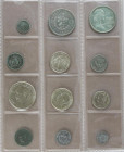 Lote 12 monedas 1 Centavo a 1 Peso. 1915 a 1963. AR (9), CuNi, Al. Incluye: 20 y 40 Centavos 1952 50 aniv. República, 1 Peso 1933 Tipo Estrella, 1 Pes...