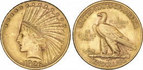 10 Dólares. 1926. 16,69 grs. AU. Indio. Fr-166; KM-130. EBC-.