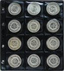 Lote 15 monedas 10 (9) y 50 Francos (6). 1965 a 1979. AR. Serie completa de 10 Francos (1965 a 1973) y serie casi completa de 50 Francos (1974 a 1979,...