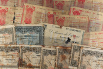Lote 21 billetes 5 (12), 25 (7), 50, 100 Pesetas. 30 Agosto 1936 y 1 Enero 1937. BANCO DE ESPAÑA. BILBAO. Diferentes antefirmas. Varias repetidas. A E...