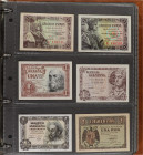 Lote 79 billetes 50 Céntimos a 2.000 Pesetas. 1896 a 1992. Incluye 4 billetes Banco Español de la Isla de Cuba 1896. En álbum. IMPRESCINDIBLE EXAMINAR...