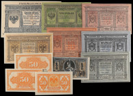 Lote 11 billetes 50 Kopeks (4), 1 (2), 3, 5 (2), 10 Rublos (2). 1918-1919. RUSIA. A EXAMINAR. Pick-S144, S407, S816, S817 (2), S818 (2), S818 (2), S82...