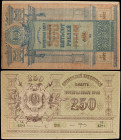 Lote 2 billetes 250, 500 Rublos. 1919. RUSIA. ASIA CENTRAL. ESCASOS. Pick-S1171, S1172. MBC a MBC+.
