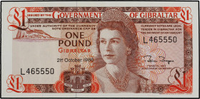 Lote 2 billetes 1 y 20 Libras. 1986 y S/F. GIBRALTAR y GRAN BRETAÑA. Ambos Isabel II. 1 Libra Gibraltar 21 Octubre 1986 Pick-20d SC y 20 Libras S/F Gr...