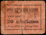 50 Céntimos. Septiembre 1937. Ay. de ALBUÑOL (Granada). RARO. RGH-254. MBC-.
