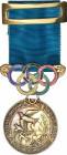Medalla al Mérito Colombicultor. AE dorado. Ø 30 mm. Con cinta y pasador. SC-.