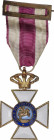 Cruz oro Real y Militar Orden de San Hermenegildo. (1951-1975). Anv.: PREMIO A LA CONSTANCIA. Rev.: FVII. Metal dorado y esmaltes. Con cinta y prended...