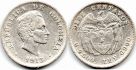 Colombia 10 Centavos 1913 Bogota