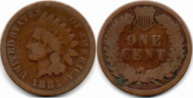 USA 1 Cent 1885 Indian Cent Philadelphia