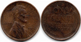 USA 1 Cent 1910 Lincoln Wheat Cent Philadelphia AU/AU+ Rare